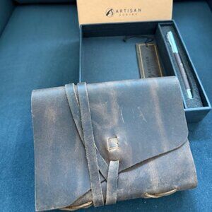 New in Gift Box - Artisan Leather Journal with Pen